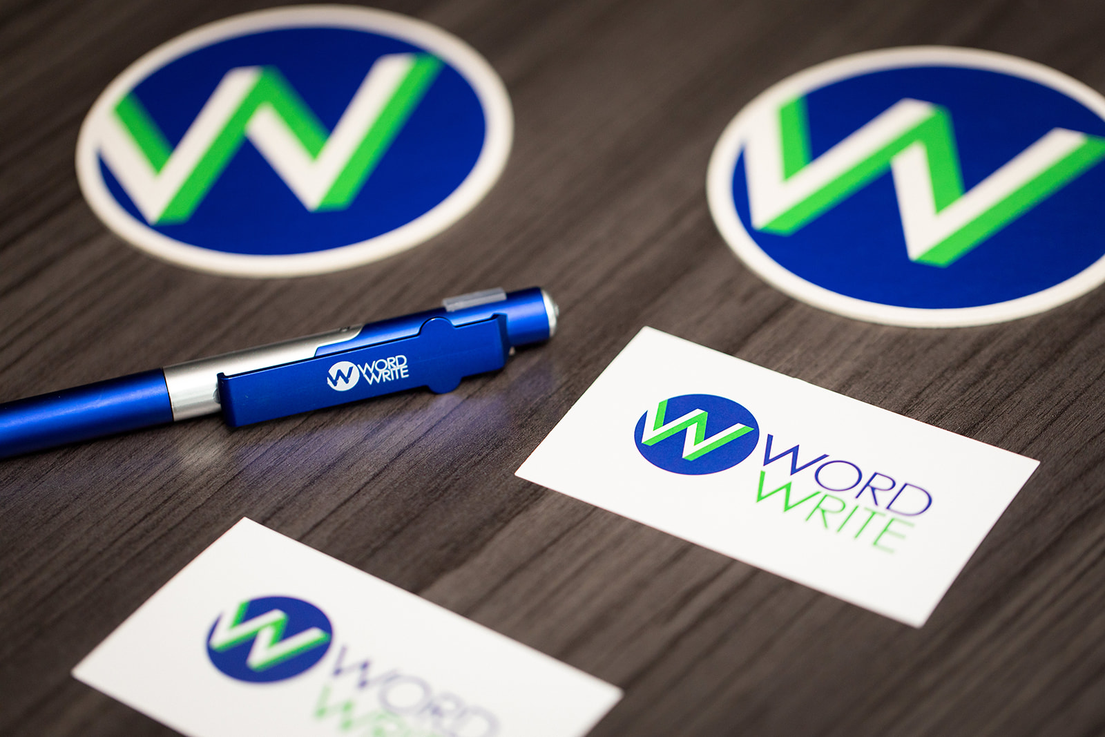 WordWrite branded pen and card